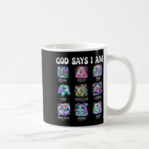 God Says I Am Cute Sea Turtle Scripture Design  Coffee Mug