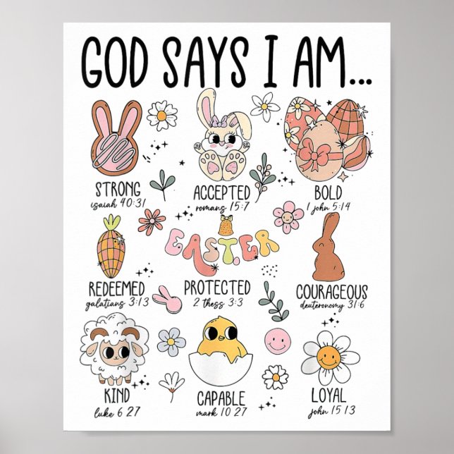 God Says I Am Easter Day  Poster (Front)