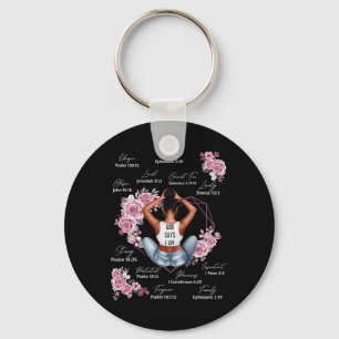 God Says I Am Melanin Black History Month African Key Ring