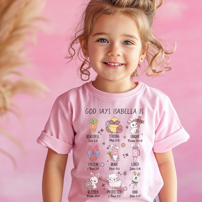 God Says I Am Personalised Easter T-Shirt (Creator Uploaded)