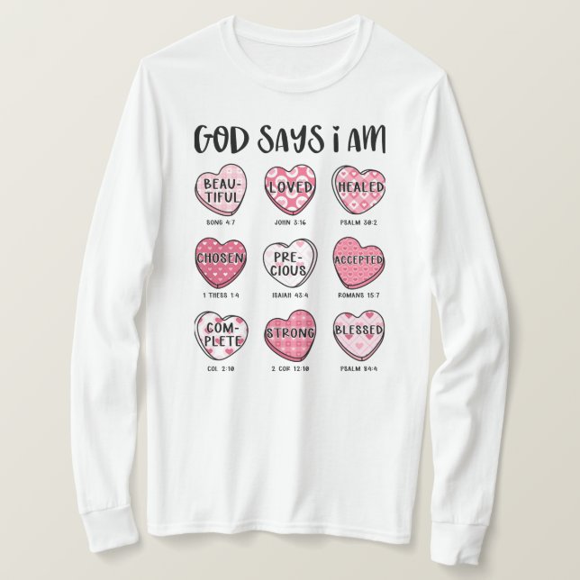 God Says I Am Valentine's Women's Shirt (Design Front)