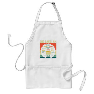 God Says I'm Unique Special Chosen - Melanin Black Standard Apron