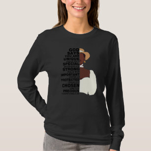 God Says Melanin Girl International Women Day Girl T-Shirt