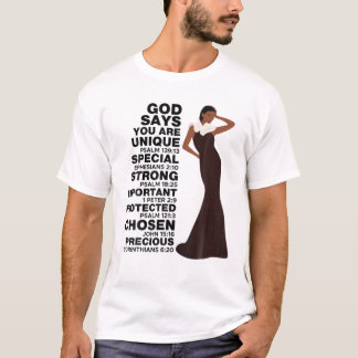 God Says Melanin Girl International Women Day Girl T-Shirt