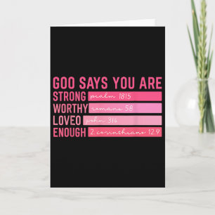 God Says You Are Christian Valentine  Card
