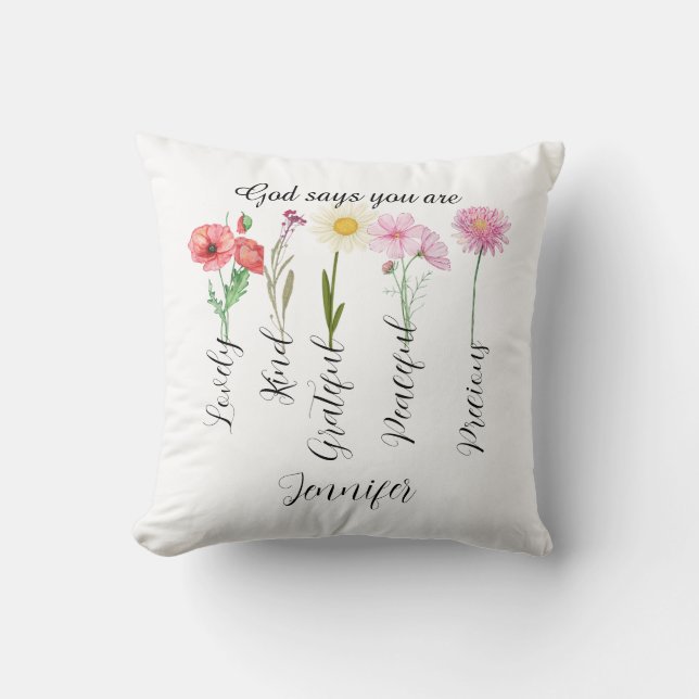 God says you are, Christian wedding anniversary  Cushion (Front)