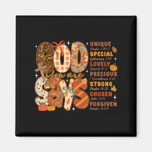 God Says You Are Fall Vibes Autumn Religious Chris Magnet