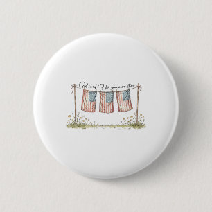 God Shed His Grace On Thee Christian 4th Of July U 6 Cm Round Badge