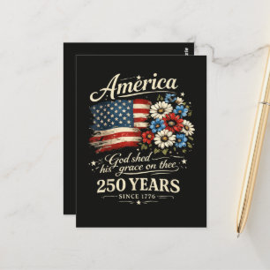 God Shed His Grace On Thee USA 250th Anniversary Postcard