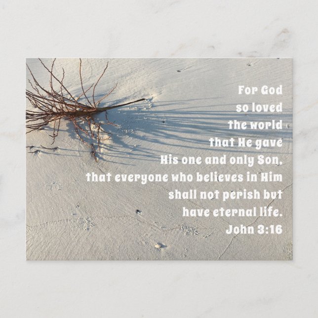 God So Loved the World Church Service  Holiday Postcard (Front)