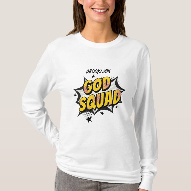 God Squad Christian youth group Sunday school T-Shirt (Front)