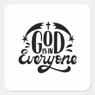 God Square Sticker