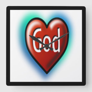 GOD SQUARE WALL CLOCK