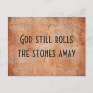 God Still Rolls the Stones Away Inspirational Postcard