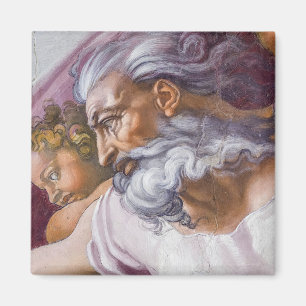 God the Father, Sistine Chapel by Michelangelo Magnet