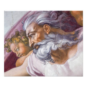 God the Father, Sistine Chapel by Michelangelo Photo Print
