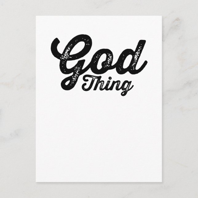 God Thing Christian Inspirational Postcard (Front)