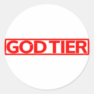 God Tier Stamp Classic Round Sticker