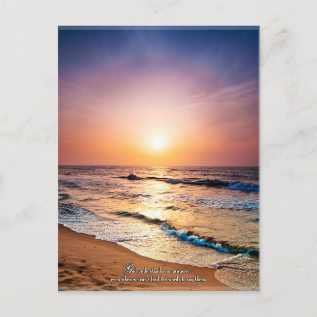 God understands our prayers even when... postcard (Front)