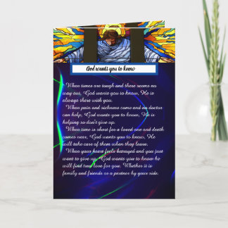 God wants you to know thank you card