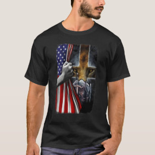God Warrior Of Christian Jesus Lion Of Judah Usa F T-Shirt