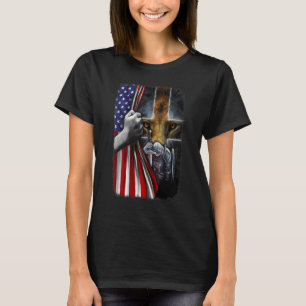 God Warrior Of Christian Jesus Lion Of Judah Usa F T-Shirt