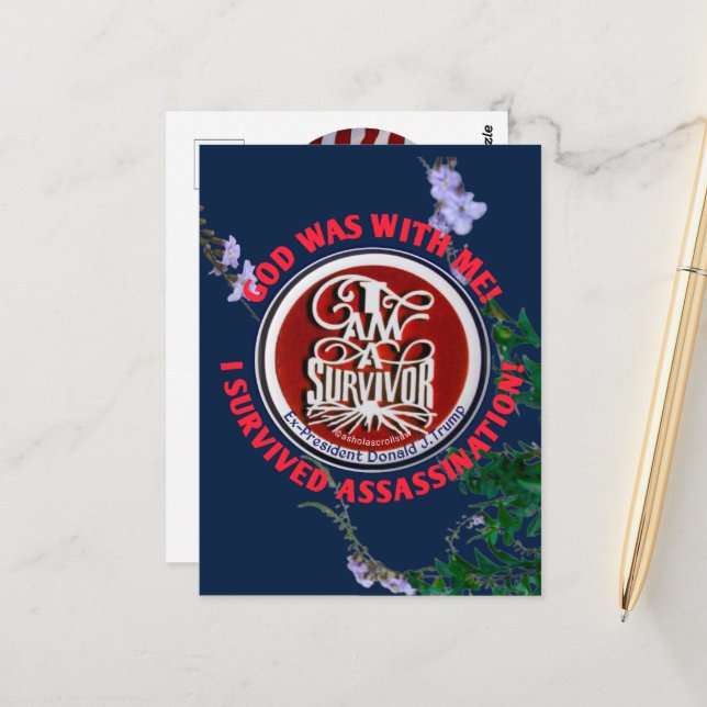 "GOD WAS WITH ME " I AM A SURVIVOR        Postcard (Front/Back In Situ)