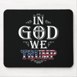 God We Trump 2024 American Flag Patriotic Christia Mouse Pad