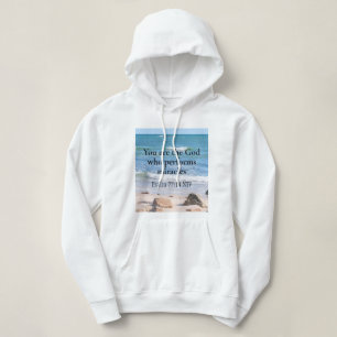 God Who Performs Miracles Ocean Blue Bible Verse Hoodie