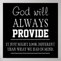 God will always provide Poster