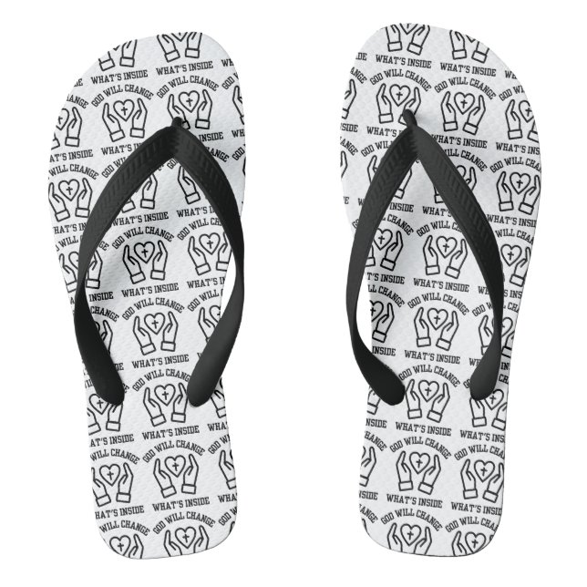 God Will Change What's Inside All-Over Unisex Jandals (Footbed)