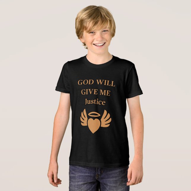 God Will Give Me Justice Tri-Blend Shirt (Front Full)