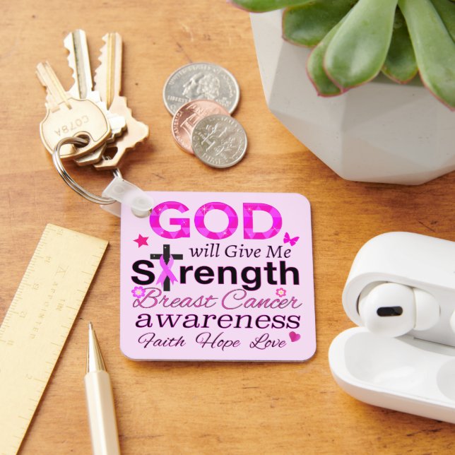 GOD Will Give Me Strength Key Ring (Desk)