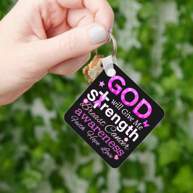 GOD Will Give Me Strength Key Ring (Hand)