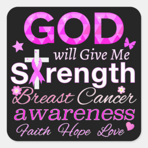 GOD Will Give Me Strength Square Sticker
