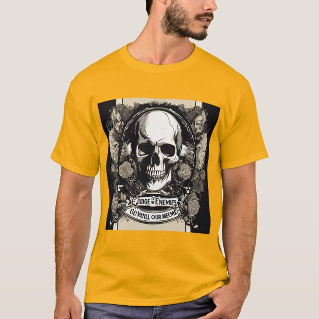 God Will Judge: Skull Logo T-Shirt Design (Front)