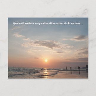 God will make a way where there seems to be no way postcard