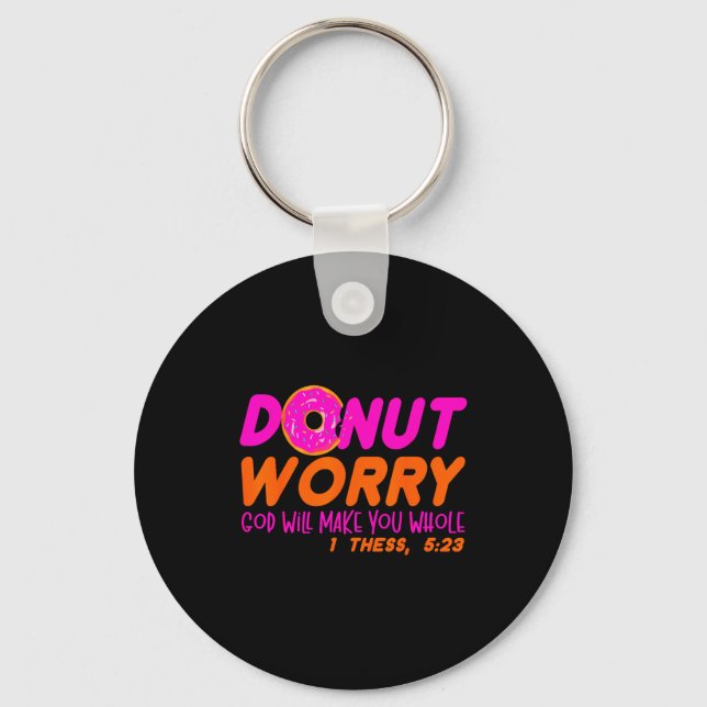 God Will Make You Whole Funny Men Women Jesus Doug Key Ring (Front)