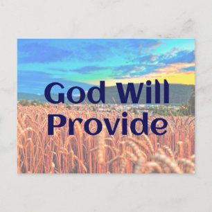 God Will Provide postcard