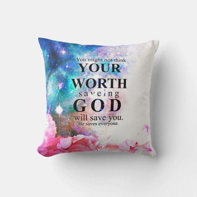 God Will Save You Photo Edit  Cushion (Front)