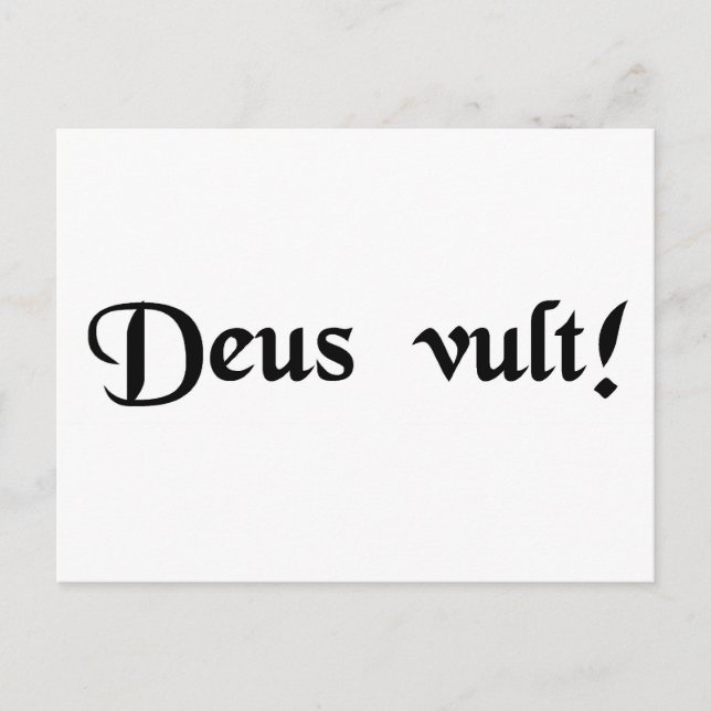 God wills it! postcard (Front)