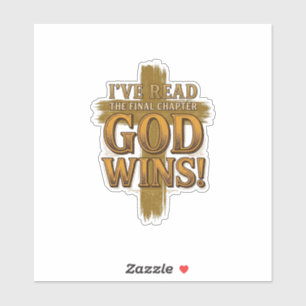 God Wins Christian Vintage Cross Typography Shirt_