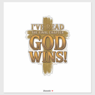 God Wins Christian Vintage Cross Typography Shirt_