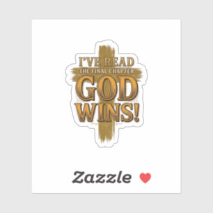 God Wins Christian Vintage Cross Typography Shirt_