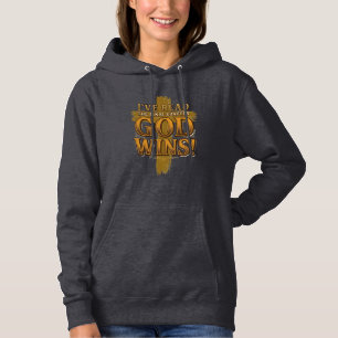 God Wins Christian Vintage Cross Typography Shirt_ Hoodie