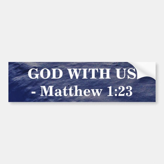 GOD WITH US BUMPER STICKER (Front)