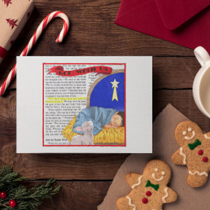 God With Us Inspirational Postcard