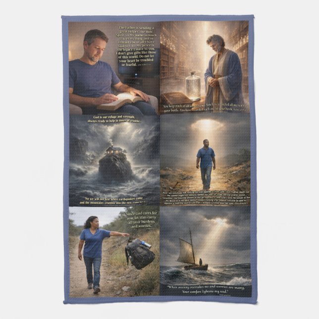 God With Us Tea Towel (Vertical)