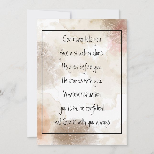 God With You Always Never Alone Inspirational   (Front)