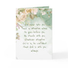 God With You Never Alone Support Comfort Flowers